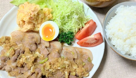 豚肉の生姜焼き定食 【男一人の平日夕食】